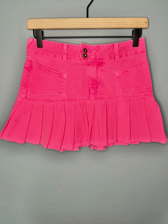 Von Dutch Dresses & Skirts - Vintage VTG Y2K Von Dutch Hot Pink Pleated Denim Mini Skirt McBling | Size XS